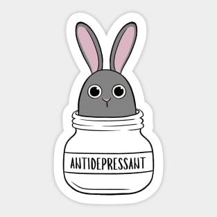 Antidepressant Bunny 5 Sticker